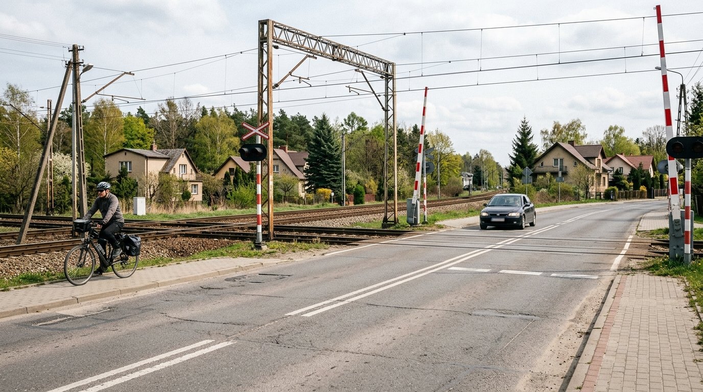 Kolizja na przejeździe kolejowym w Michałowicach. Utrudnienia w ruchu
