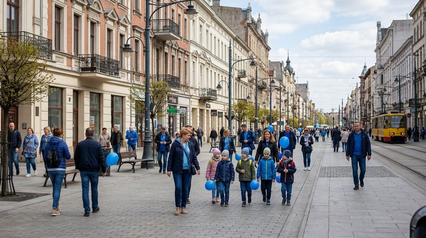 Obchody Światowego Dnia Autyzmu: Marsz przedszkolaków ulicą Piotrkowską