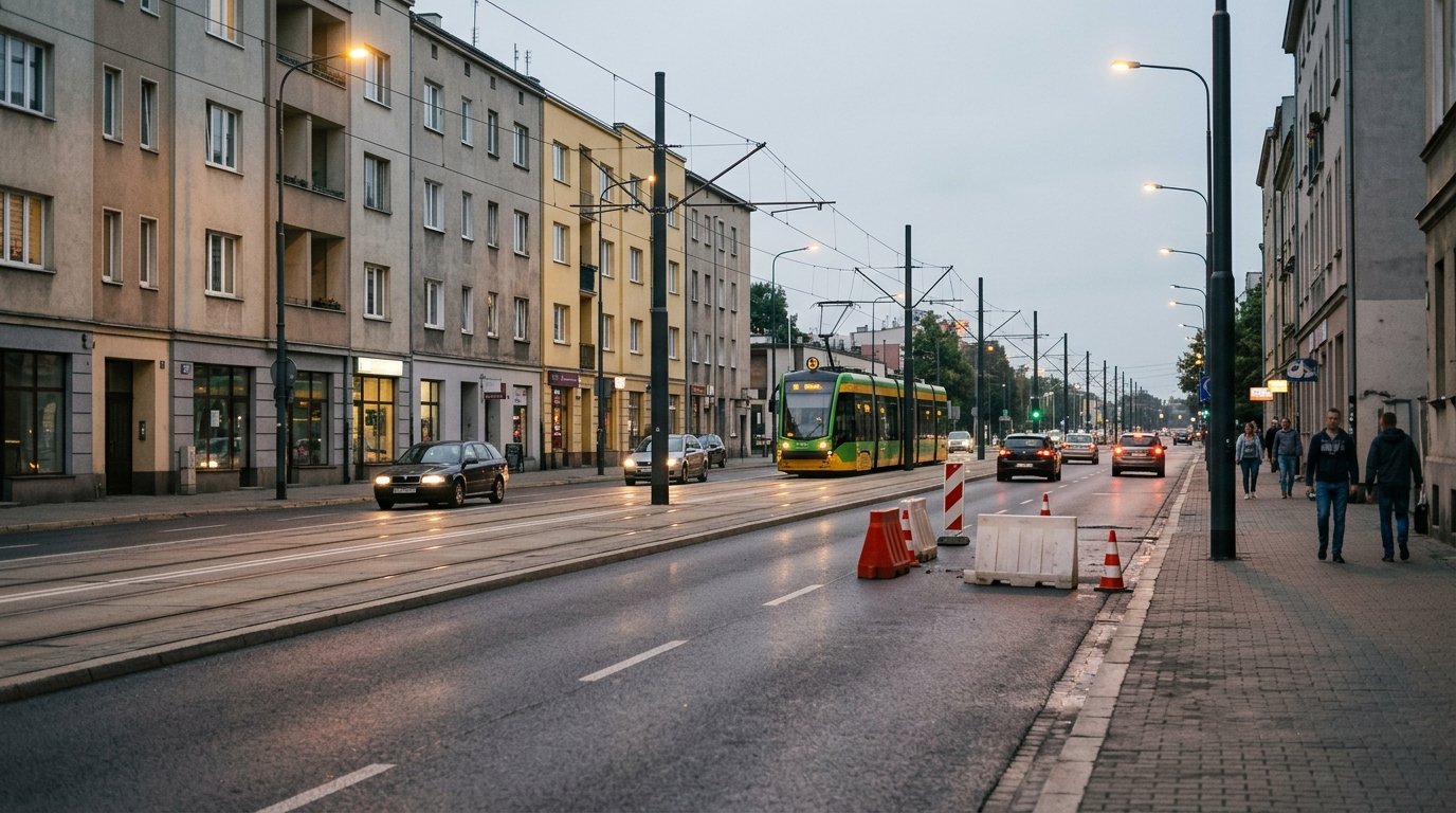 Poznań: Rozpoczynają się prace drogowe na ulicy Starołęckiej
