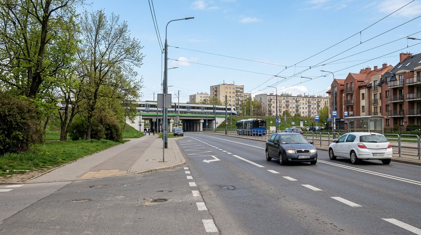 Kraków planuje budowę tunelu pieszo-rowerowego pod ul. Ofiar Dąbia