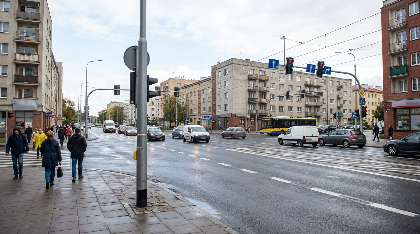 Utrudnienia na skrzyżowaniu ulic Chwaszczyńskiej i Nowowiczlińskiej w Gdyni