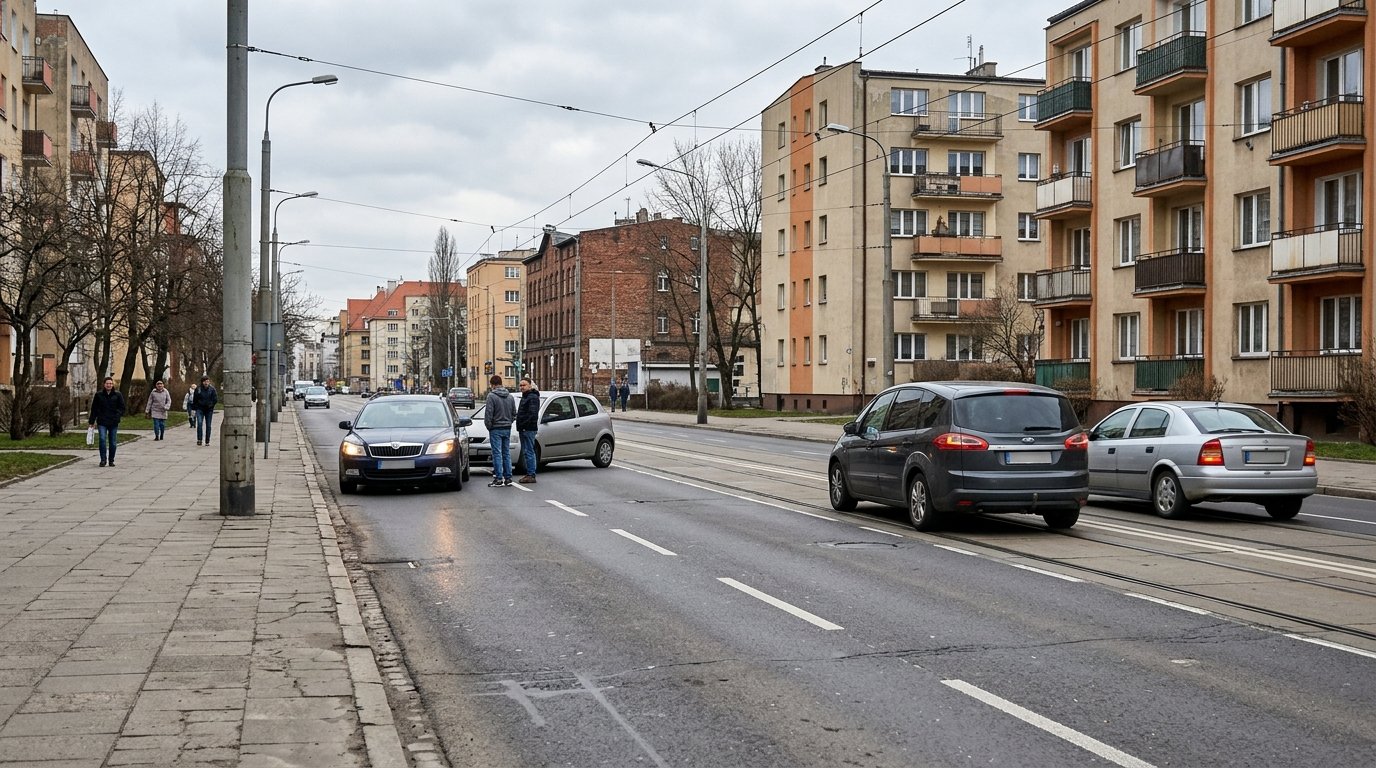 Utrudnienia na ul. Żernickiej po kolizji drogowej