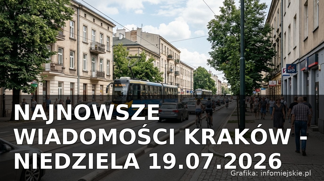Najnowsze wiadomości Kraków – Niedziela 19.07.2026