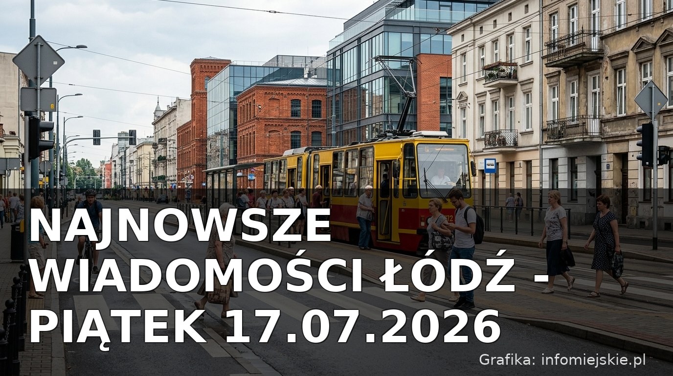 Najnowsze wiadomości Łódź – Piątek 17.07.2026