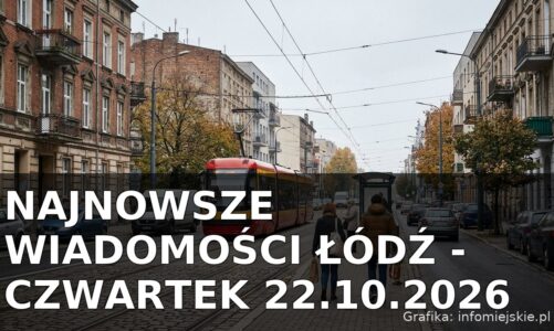 Najnowsze wiadomości Łódź – Czwartek 22.10.2026