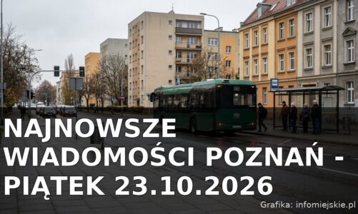 Najnowsze wiadomości Poznań – Piątek 23.10.2026
