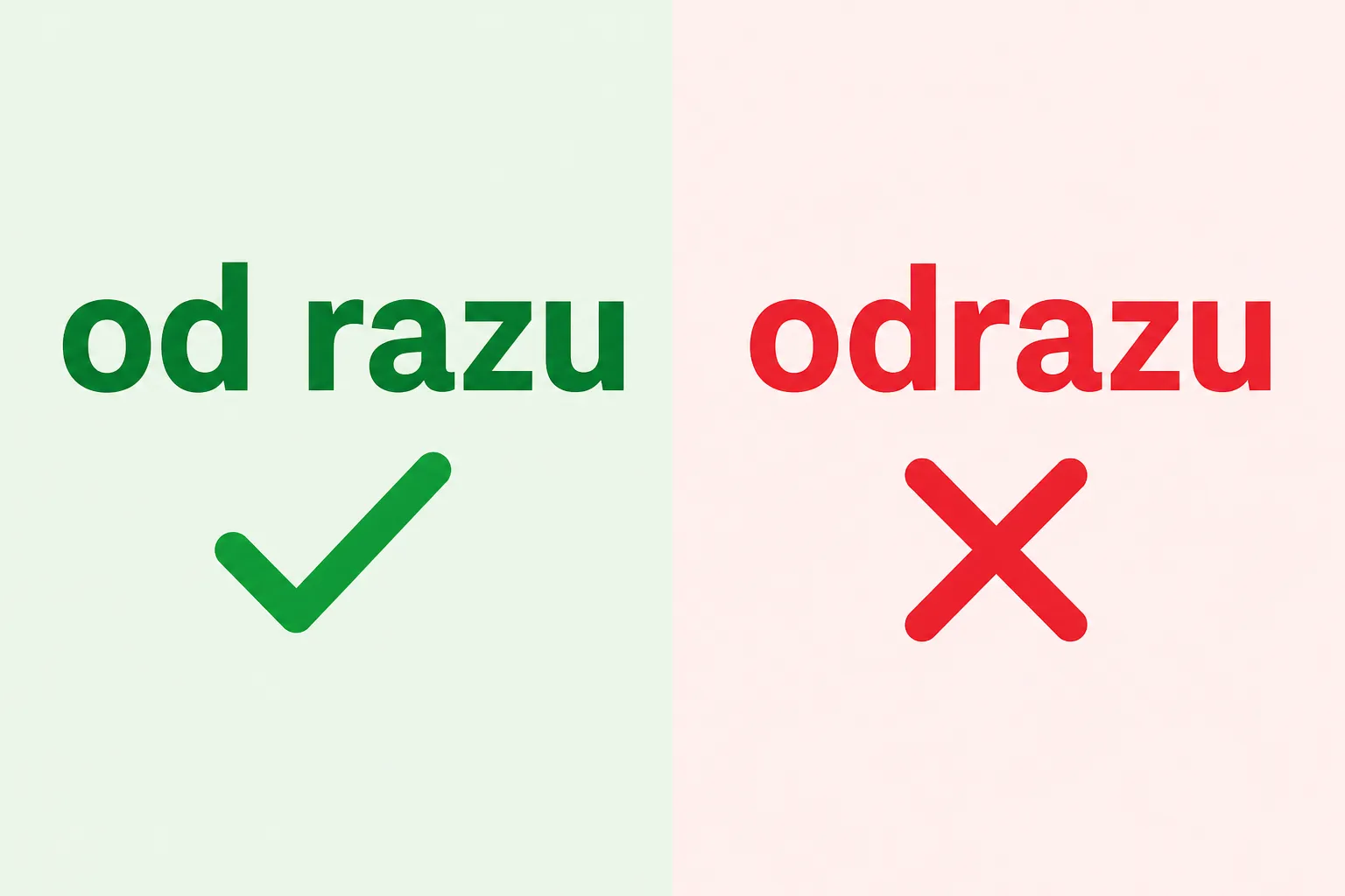 Od razu czy odrazu — jak się pisze? Reguła i przykłady