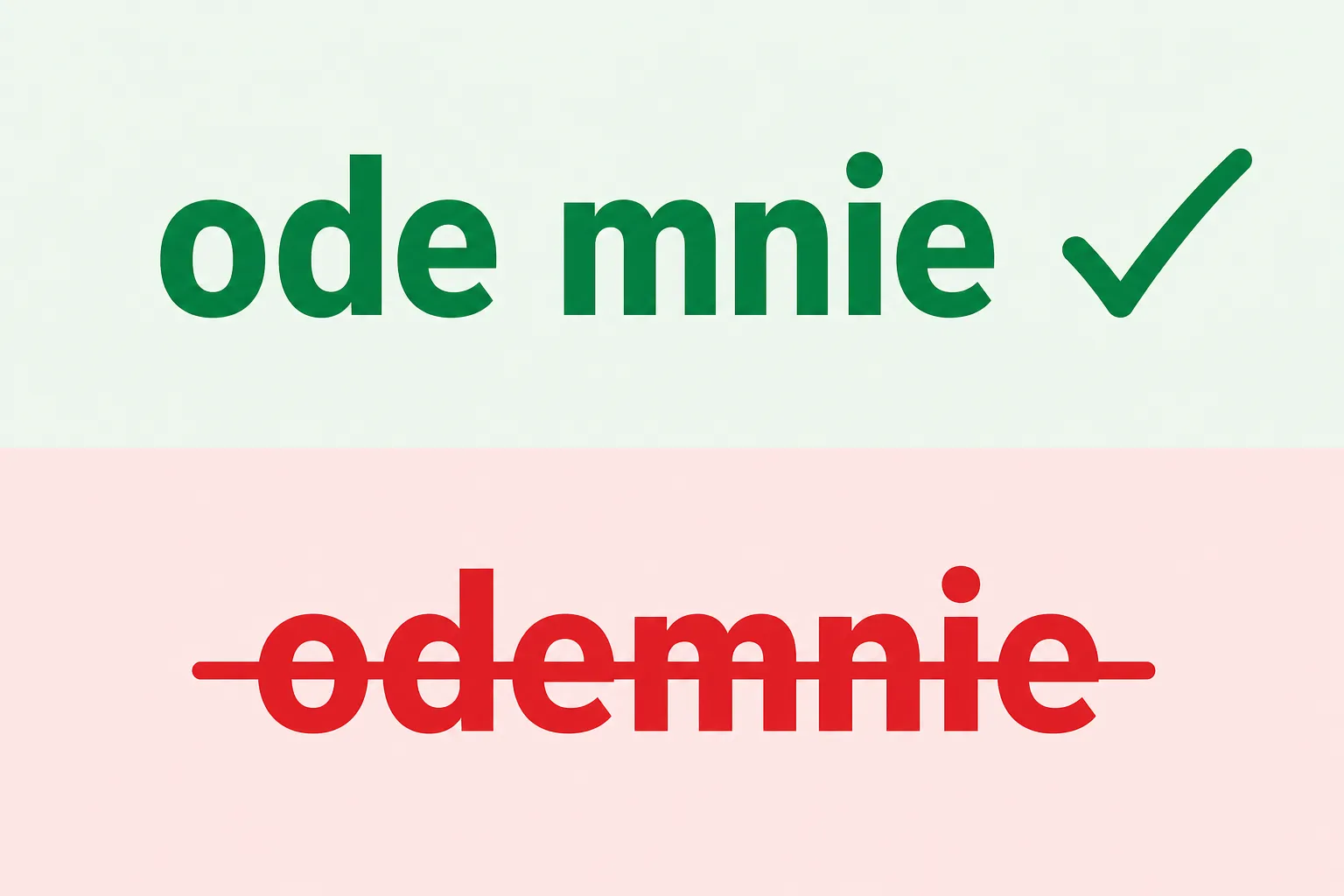 Ode mnie czy odemnie — razem czy osobno?
